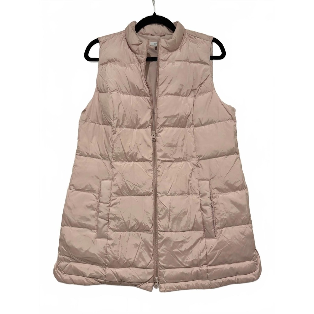 J Jill woman's pink quilted puffer vest sz S #1544